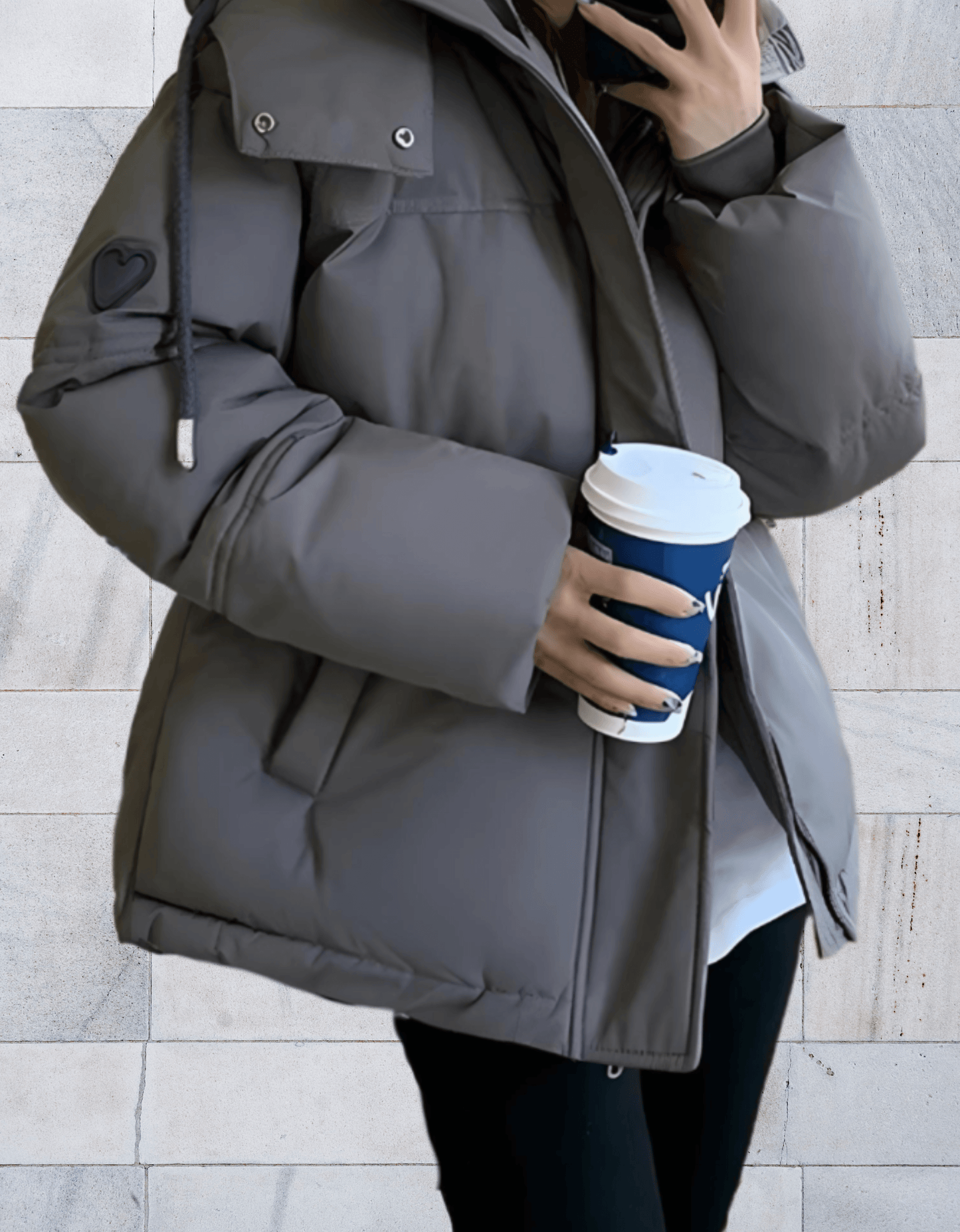 Veste d’Hiver avec Fermeture Éclair et Poches Latérales pour Femme | Idéale pour les Journées Froides