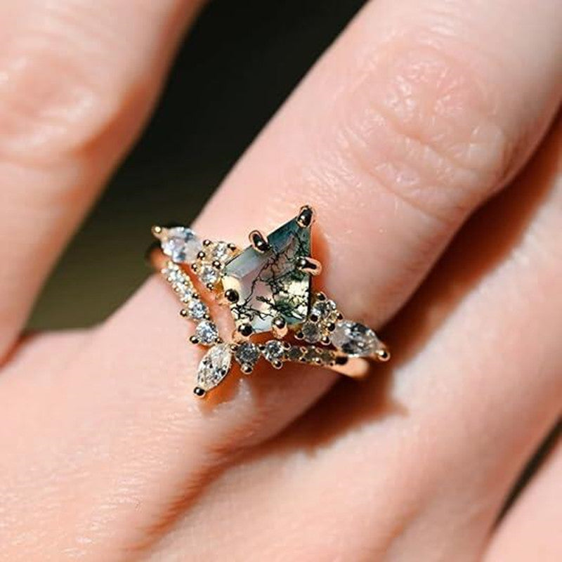 Bague Classique avec Pierre Naturelle pour Adulte | Idéale pour les Occasions Spéciales
