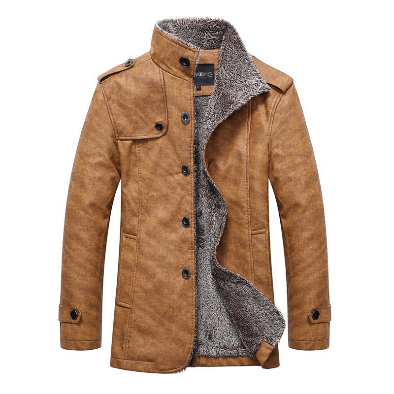 Manteau Long avec Col Montant et Coupe Structurée pour Homme | Idéal pour l’Hiver