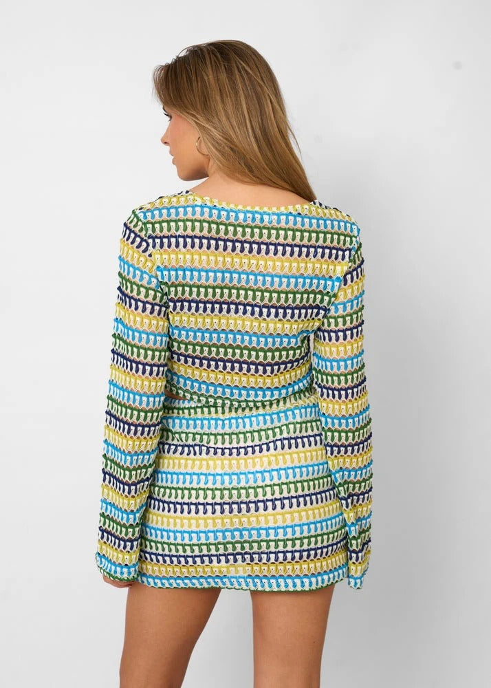 Ensemble Top Court à Manches Longues et Jupe Mini Taille Haute pour Femme | Idéal pour le Printemps et l'Été