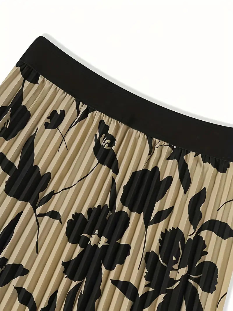 Jupe Plissée à Imprimé Floral pour Femme | Idéale pour le Printemps