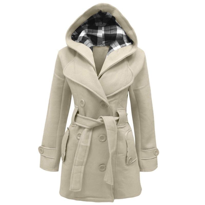 Manteau Long avec Capuche et Ceinture pour Femme | Idéal pour l’Hiver
