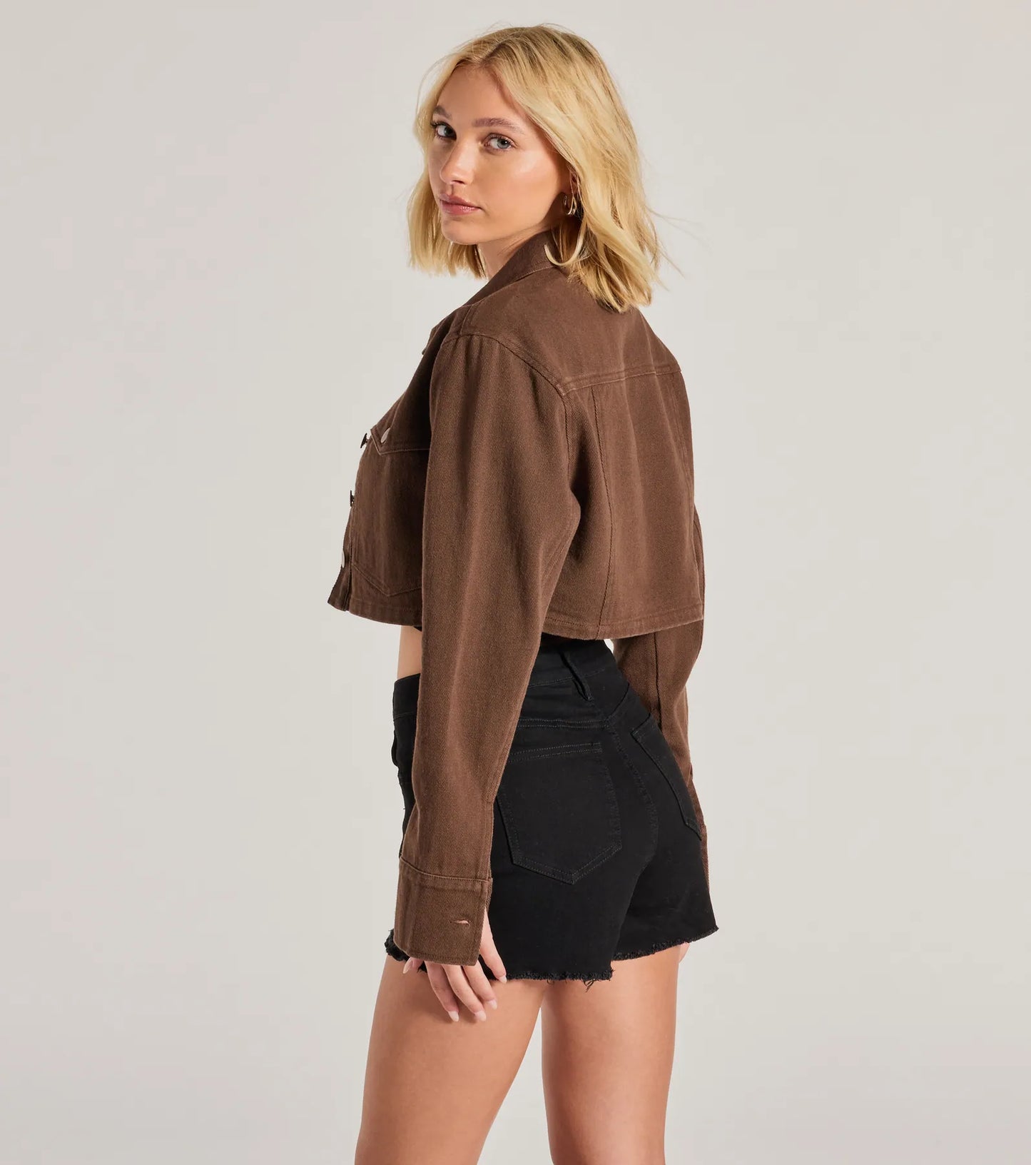 Veste Courte avec Manches Longues Et Poches pour Femme | Idéale pour Les Occasions Décontractées