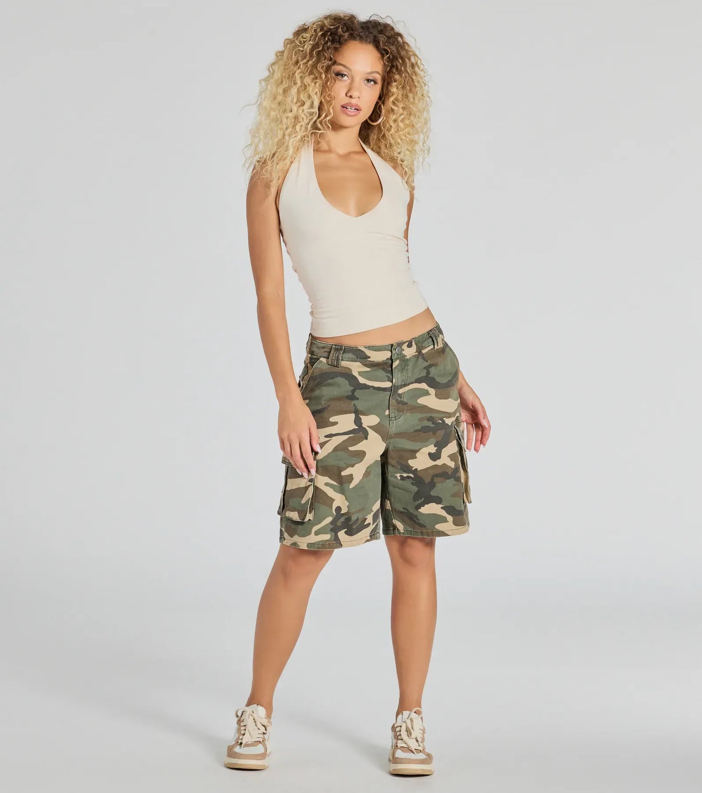 Short Camouflage avec Taille Mi-Haute pour Femmes | Idéal pour les Activités Décontractées