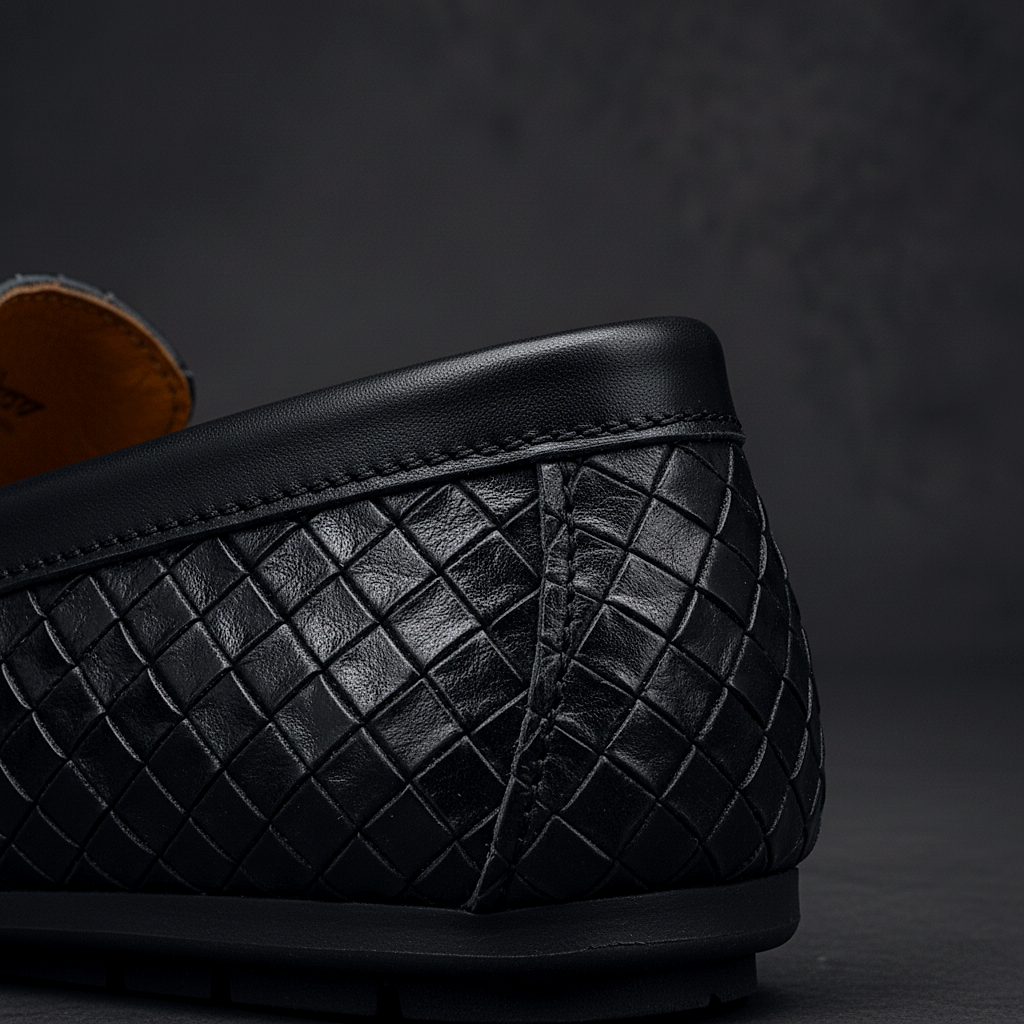 Mocassin tressé avec ornement métallique pour hommes | Idéal pour les sorties en journée