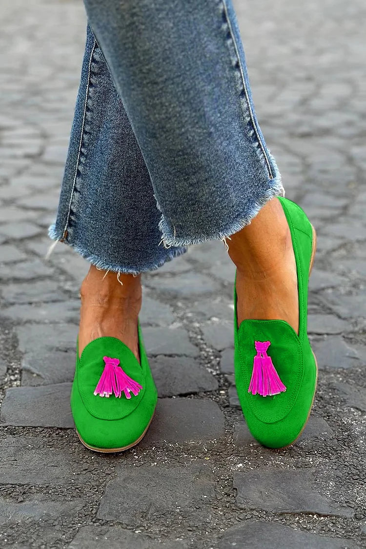 Mocassins Plats avec Pampilles Décoratives pour Femmes | Idéal pour le Quotidien