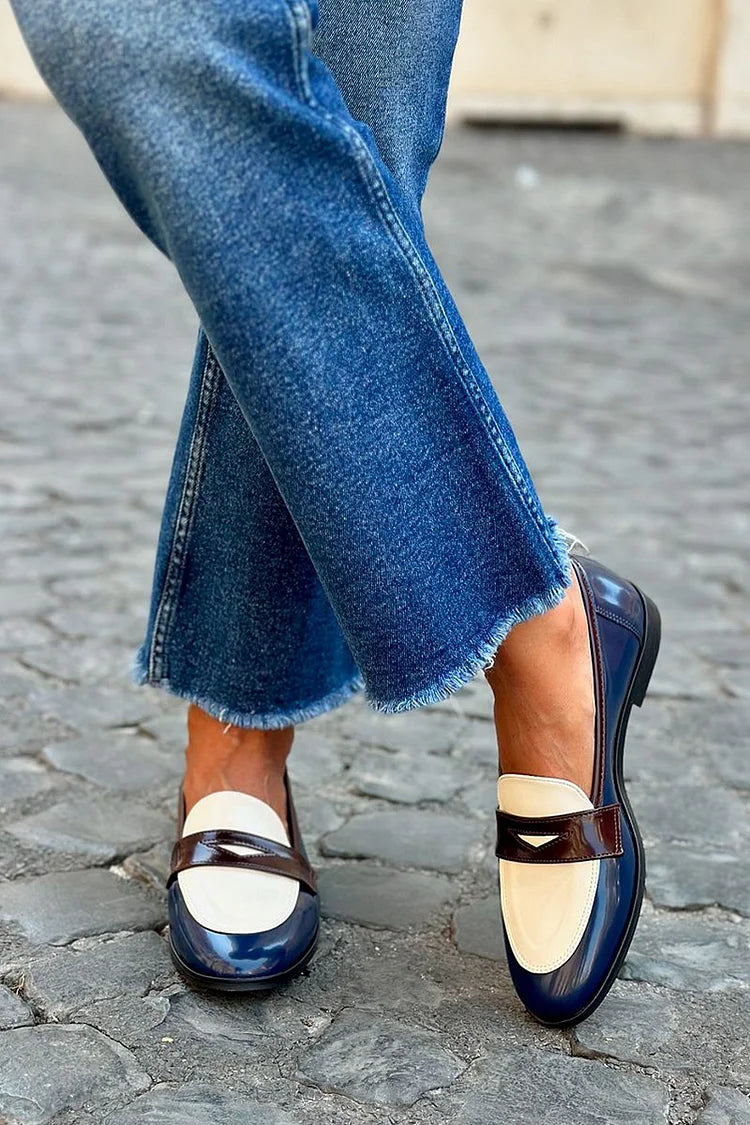 Mocassins à Bout Rond avec Petit Talon pour Femmes | Idéal pour le Quotidien