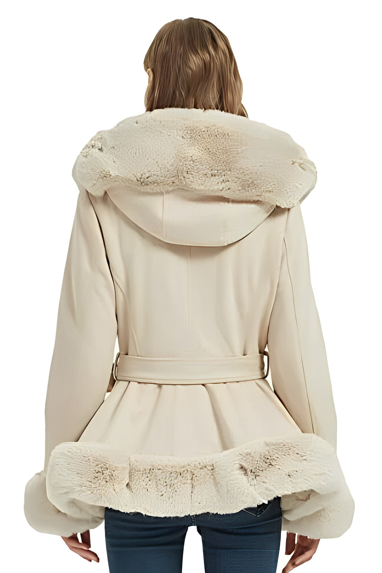 Veste à Capuche avec Col Bordé pour Femmes | Idéale pour la Saison Automne-Hiver