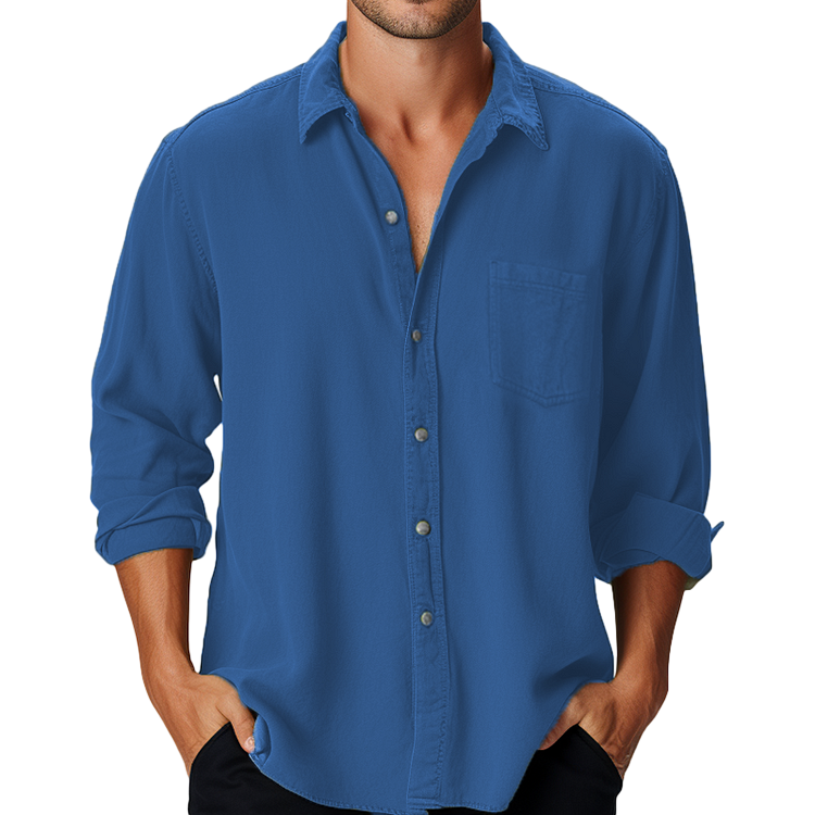 Chemise à Manches Longues avec Col Classique pour Homme | Idéale pour le Quotidien et les Occasions Décontractées