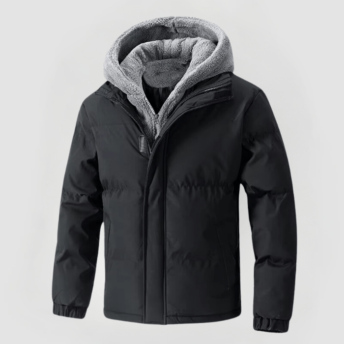 Veste à Capuche avec Fermeture Éclair et Poches pour Homme | Idéale pour l’Hiver