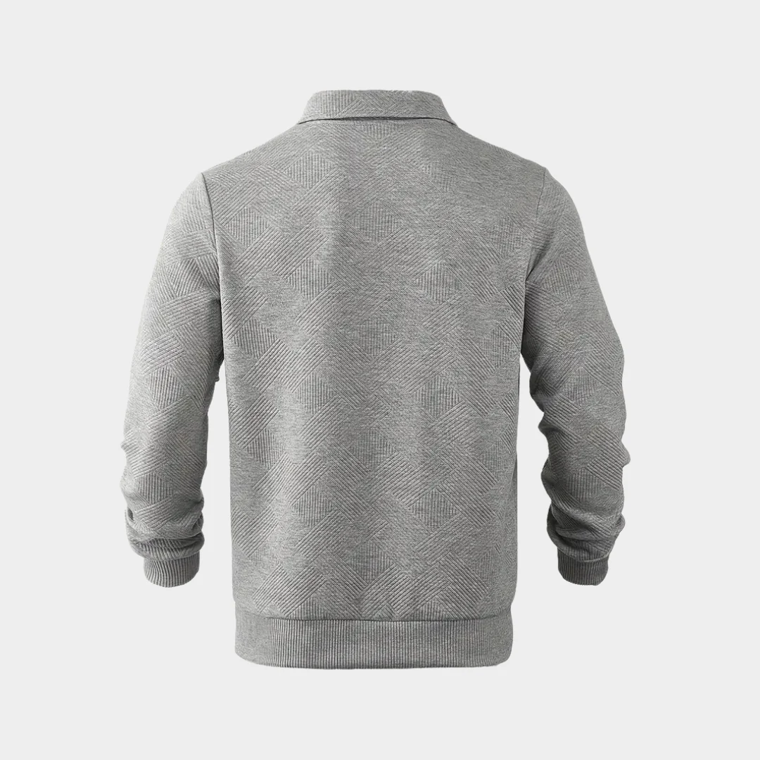 Sweat à Motifs Géométriques avec Fermeture Zippée pour Homme | Idéal pour Automne et Hiver