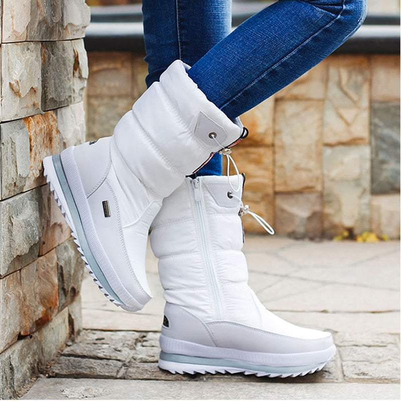 Bottes D’Hiver avec Semelle Antidérapante pour Femme | Idéales pour Temps Froid