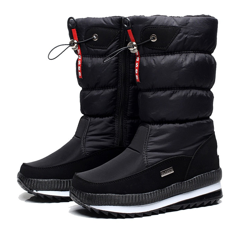 Bottes D’Hiver avec Semelle Antidérapante pour Femme | Idéales pour Temps Froid