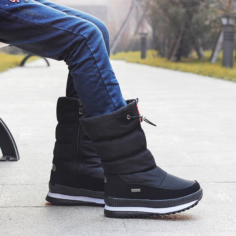 Bottes D’Hiver avec Semelle Antidérapante pour Femme | Idéales pour Temps Froid