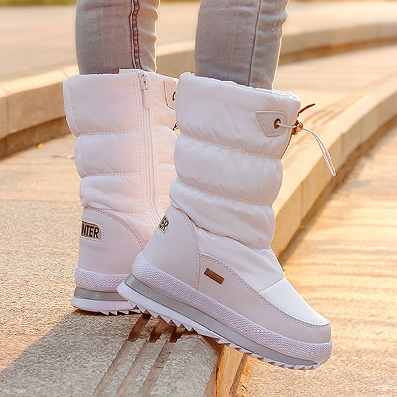 Bottes D’Hiver avec Semelle Antidérapante pour Femme | Idéales pour Temps Froid