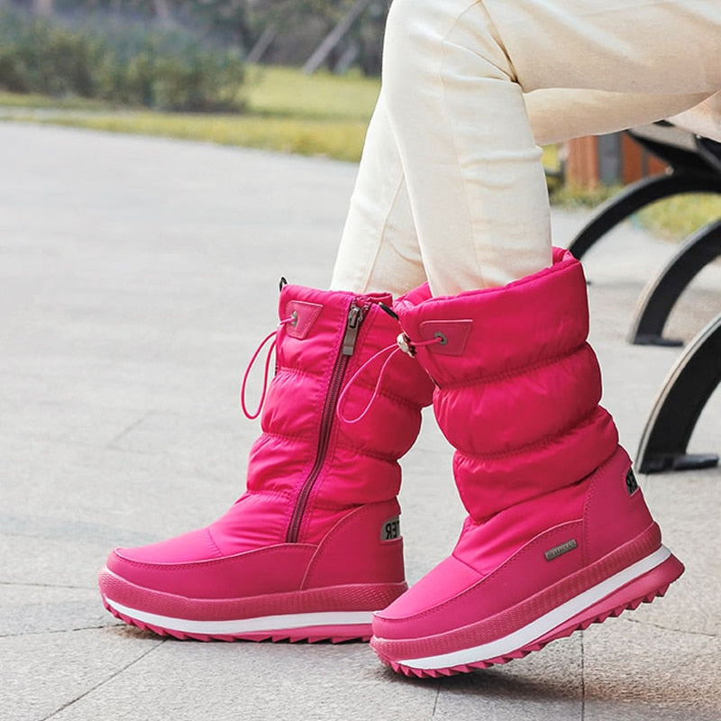 Bottes D’Hiver avec Semelle Antidérapante pour Femme | Idéales pour Temps Froid