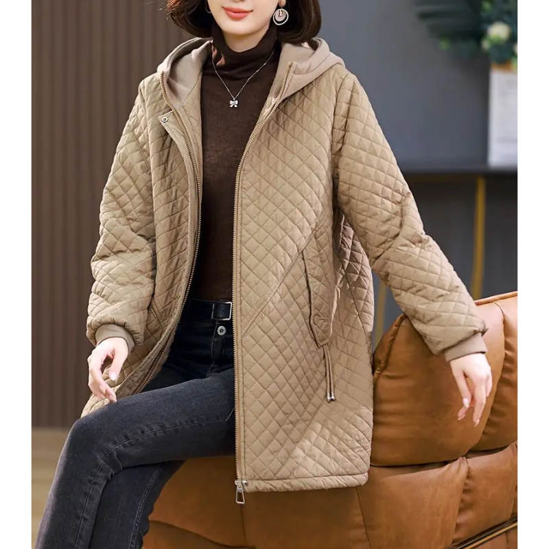 Veste Matelassée Avec Doublure Et Fermeture Zippée Pour Femme | Idéale Pour La Saison Automne-Hiver
