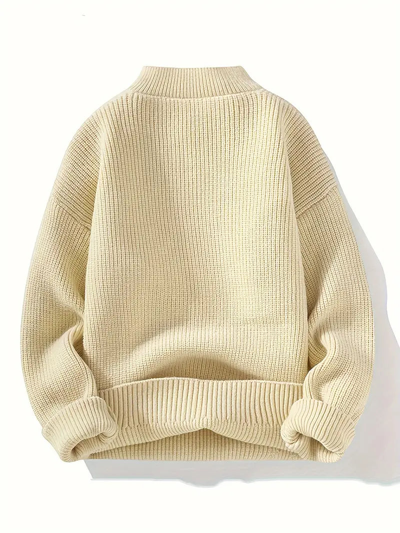 Pull À Col Rond avec Coupe Ajustée pour Homme | Idéal pour L’Automne Et L’Hiver
