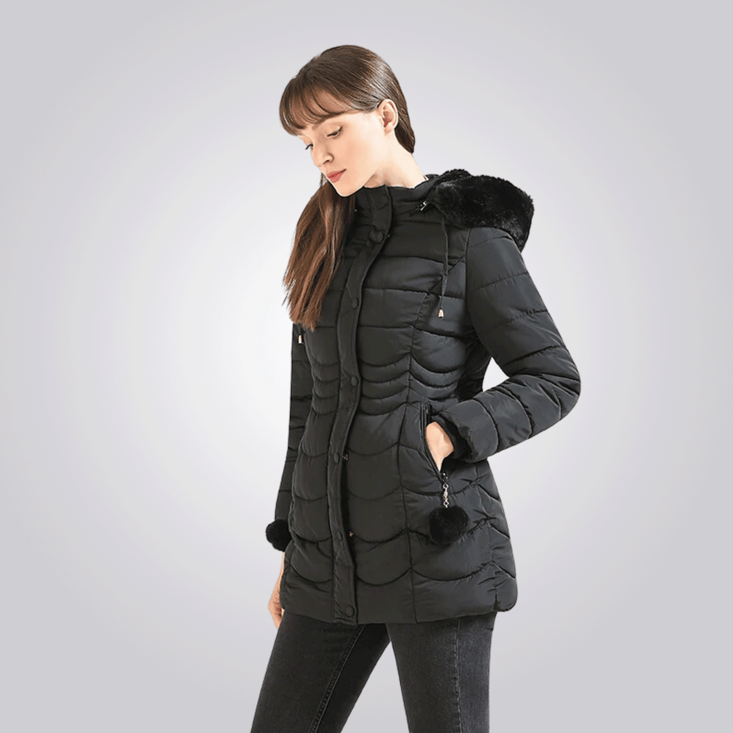 Manteau Long avec Capuche Amovible pour Femme | Idéal pour l’Hiver