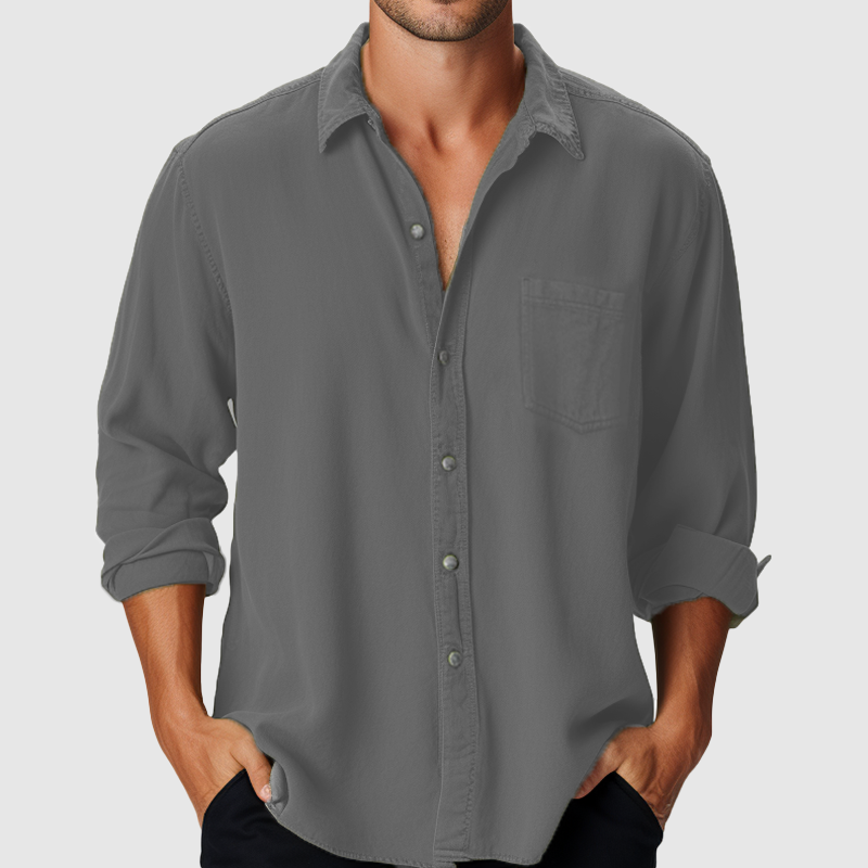 Chemise à Manches Longues avec Col Classique pour Homme | Idéale pour le Quotidien et les Occasions Décontractées