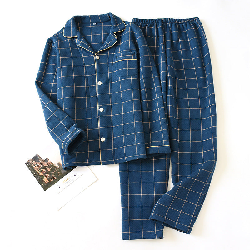 Pyjama Matelassé pour Homme avec Haut à Manches Longues et Pantalon | Idéal pour l’Hiver