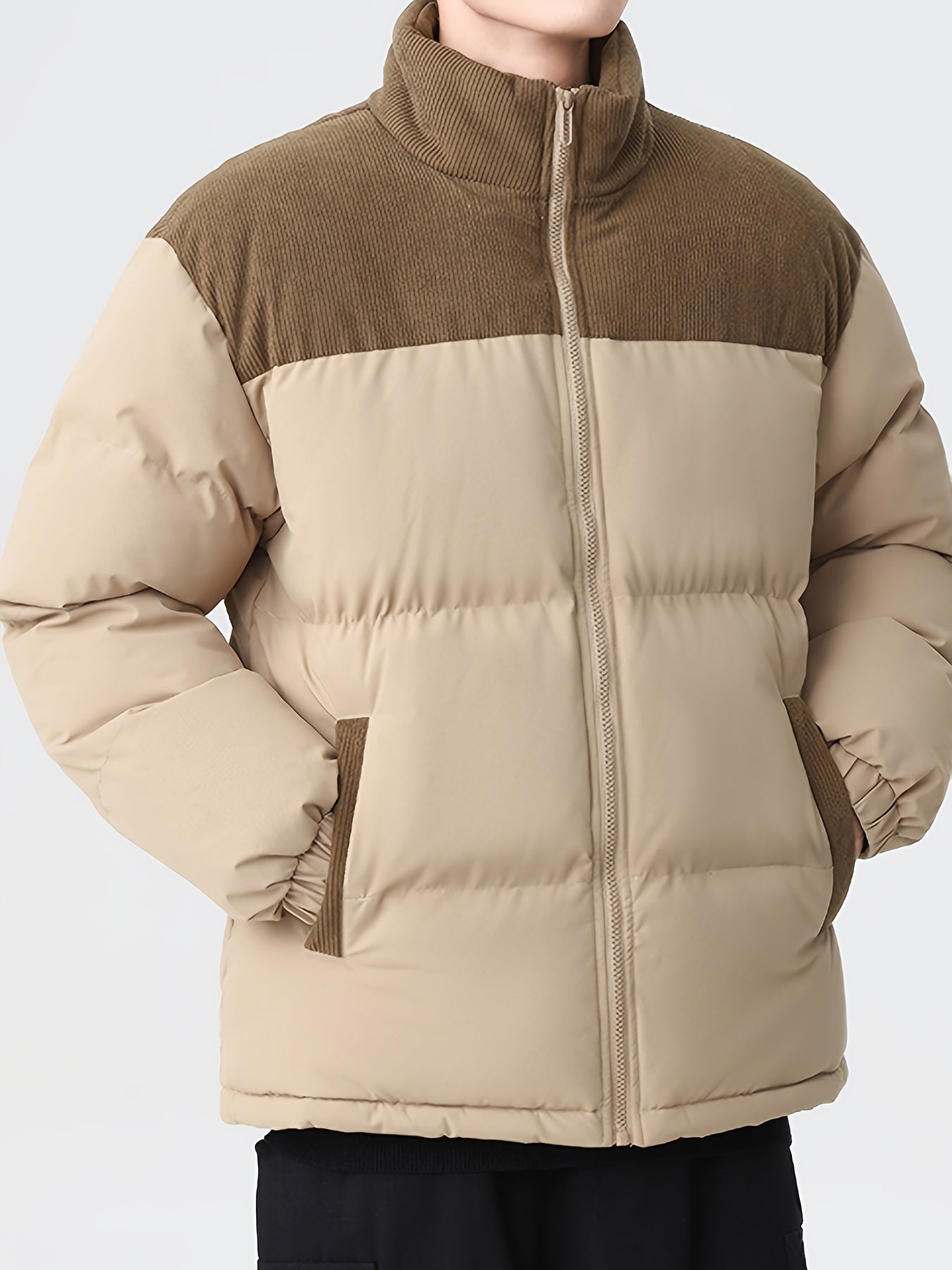 Veste Matelassée avec Détails Contrastés pour Homme | Idéale pour l’Hiver