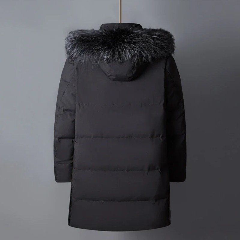 Parka D’Hiver avec Capuche Et Fourrure Synthétique Amovible pour Hommes | Idéale pour Saison Froide