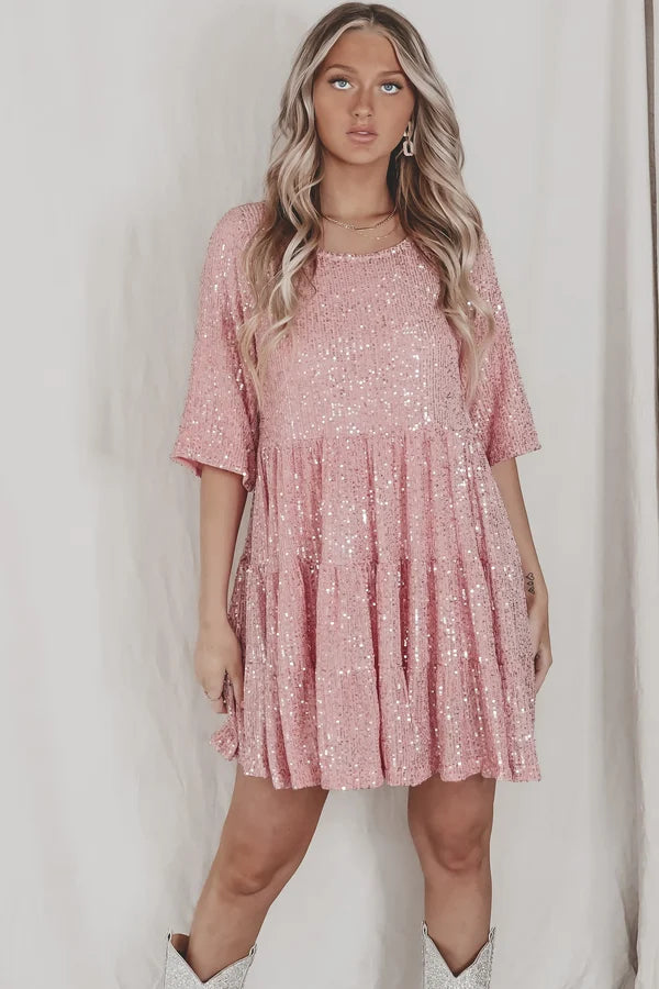 Robe Courte avec Manches Courtes pour Femmes | Idéale pour les Occasions Spéciales