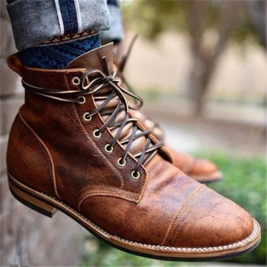Bottines à lacets avec tige montante pour homme | Idéal pour l’automne