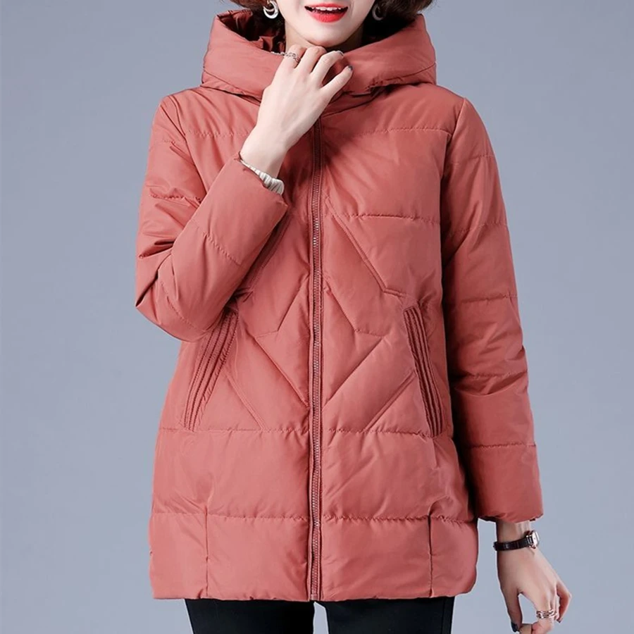 Veste Matelassée À Col Rond avec Motif Côtelé pour Femme | Idéale pour La Saison Automne-Hiver