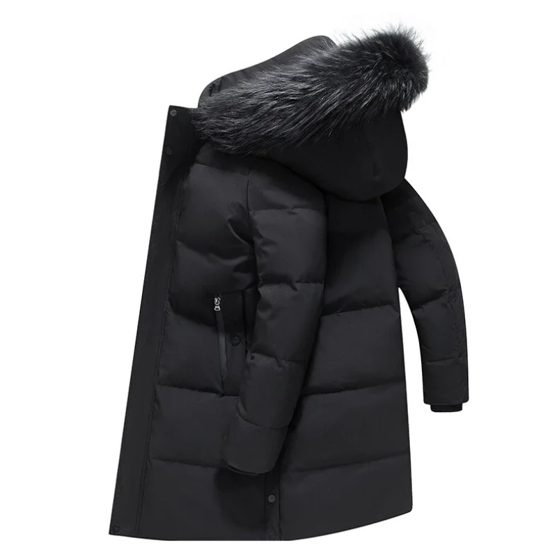 Parka D’Hiver avec Capuche Et Fourrure Synthétique Amovible pour Hommes | Idéale pour Saison Froide