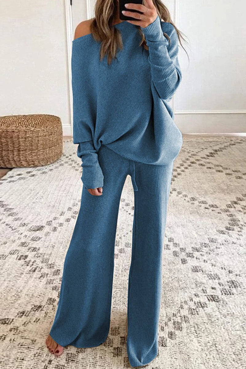 Ensemble Deux Pièces avec Pantalon Large et Taille Élastique pour Femme | Idéal pour un Usage Quotidien