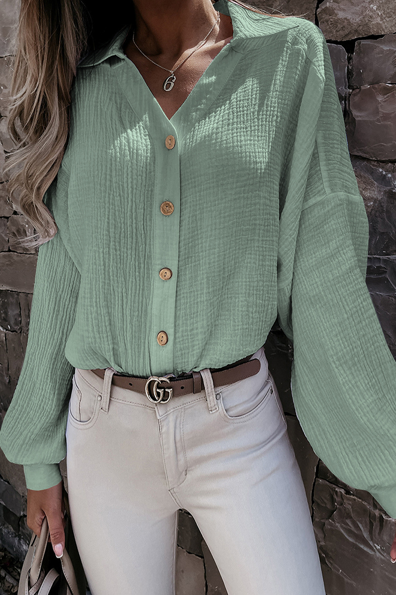 Blouse avec Col Rabattu et Boutons pour Femme | Idéale pour Bureau et Sorties