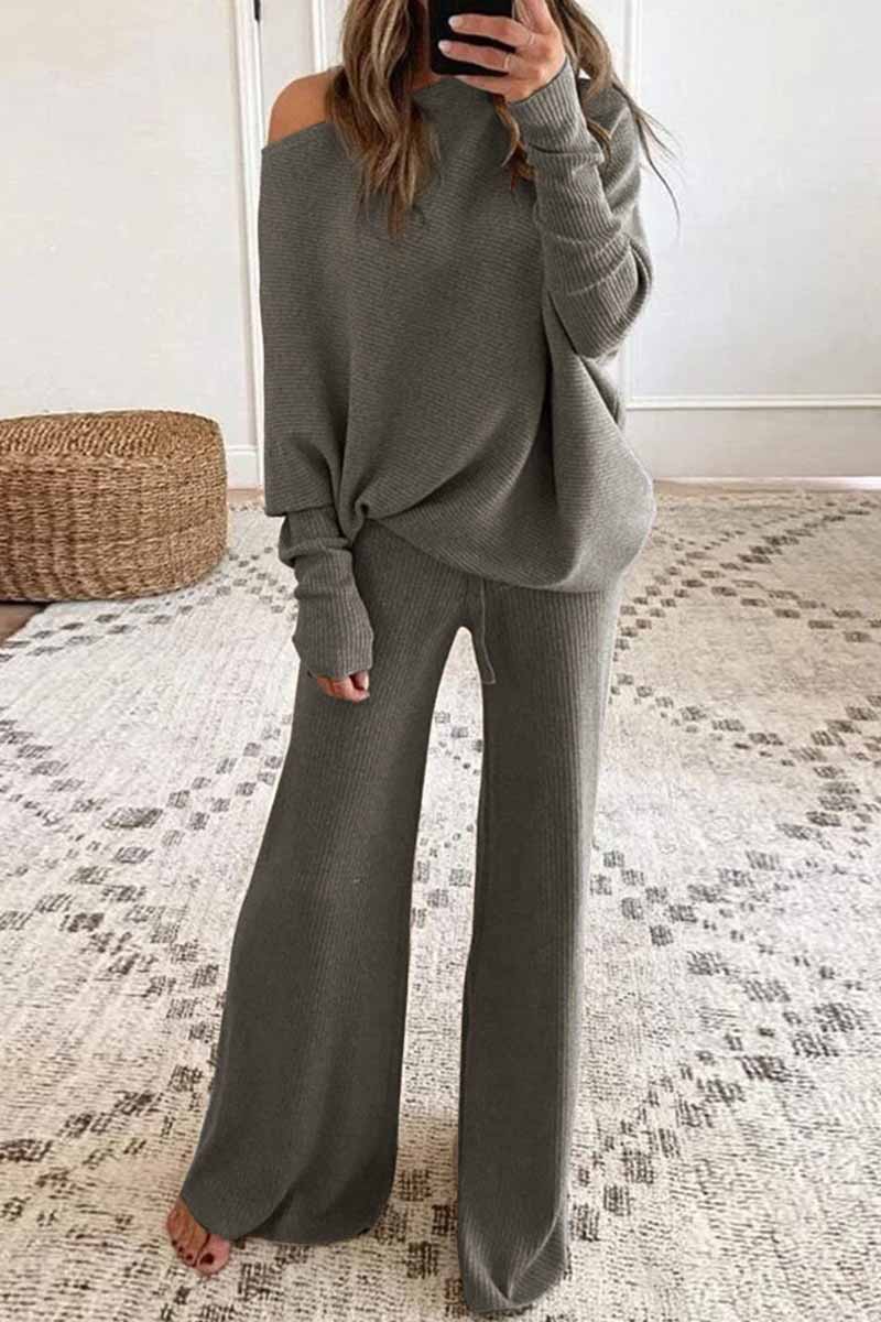 Ensemble Deux Pièces avec Pantalon Large et Taille Élastique pour Femme | Idéal pour un Usage Quotidien