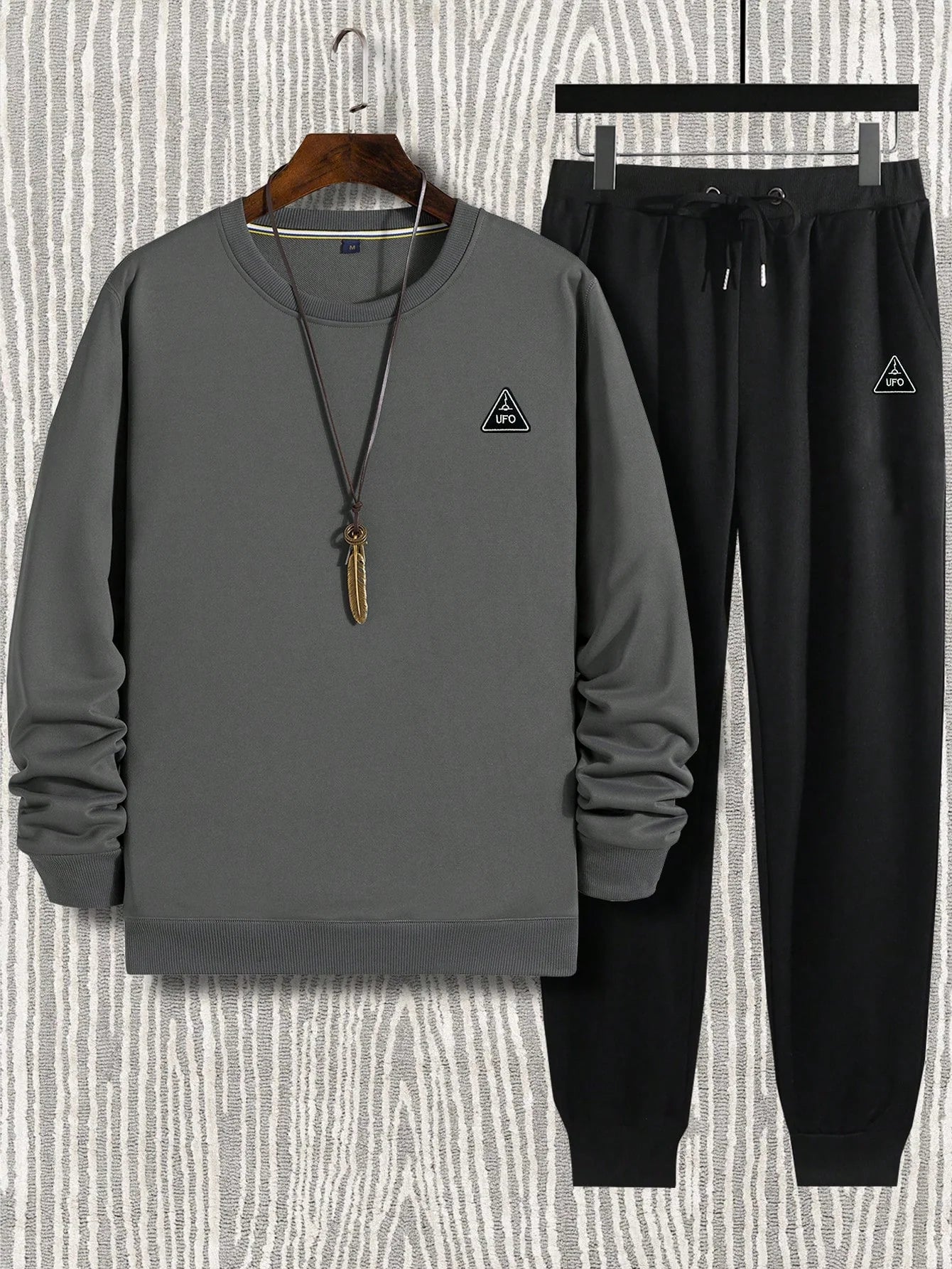 Ensemble 2 Pièces avec Hoodie À Imprimé Et Pantalon pour Homme | Idéal pour L’Automne Et L’Hiver