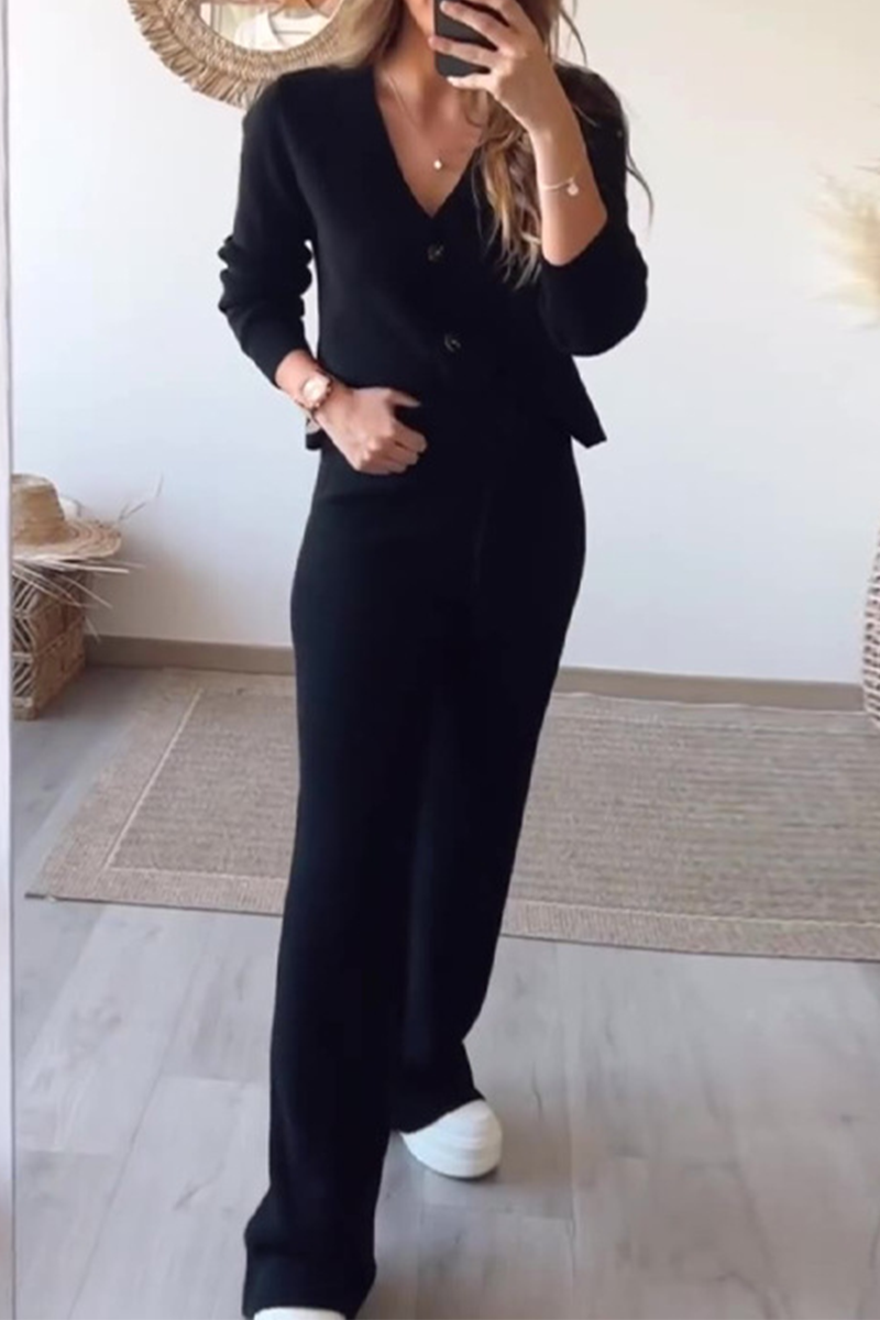 Ensemble Deux Pièces avec Haut À Manches Longues Et Pantalon Taille Haute pour Femme | Idéal pour Usage Quotidien
