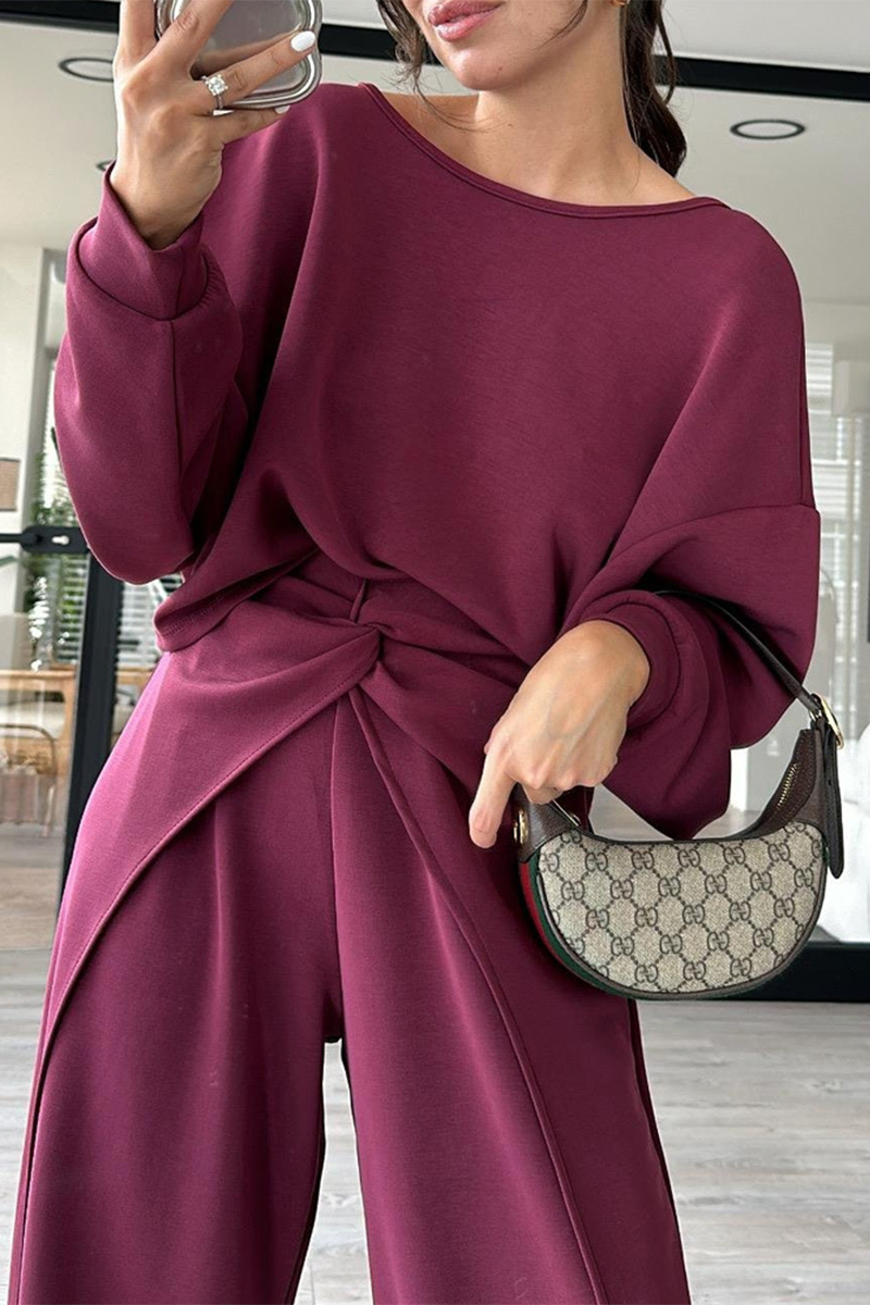 Ensemble Deux Pièces à Manches Longues avec Taille Élastique pour Femme | Idéal pour un Usage Quotidien