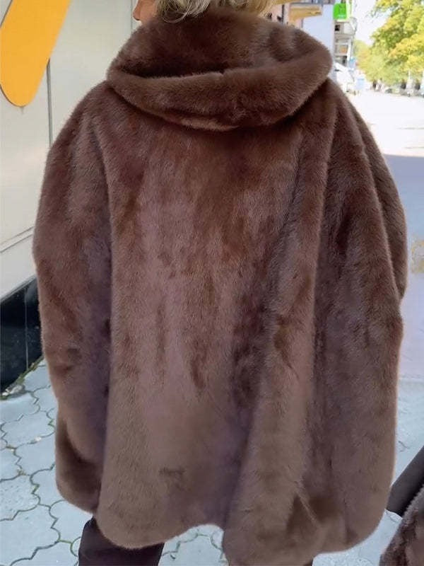 Manteau À Capuche avec Imprimé À Rayures pour Femme | Idéal pour L’Hiver