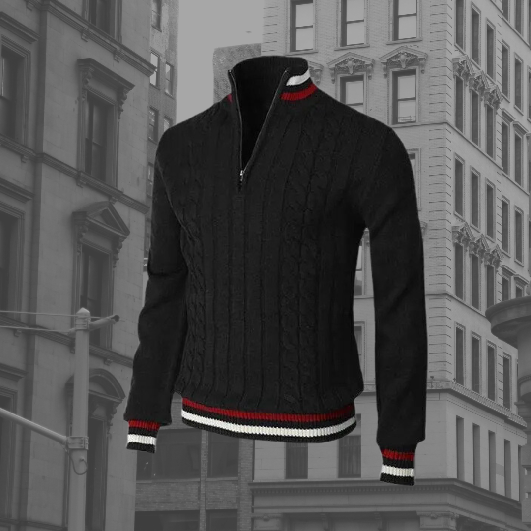 Pull À Col Roulé avec Fermeture Éclair pour Homme | Idéal pour Les Saisons Fraîches