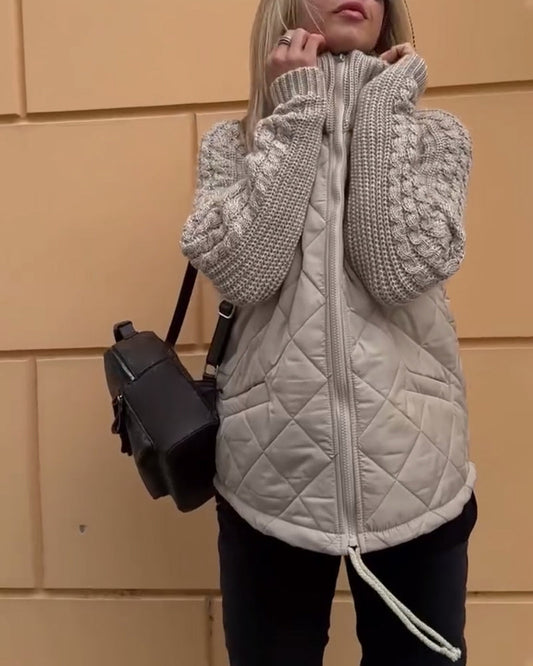Veste Zippée à Col Haut pour Femme | Idéale pour la Saison d’Hiver
