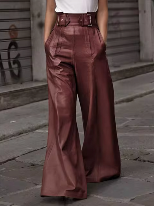 Pantalon Large à Taille Haute pour Femme | Idéal pour l’Automne et l’Hiver