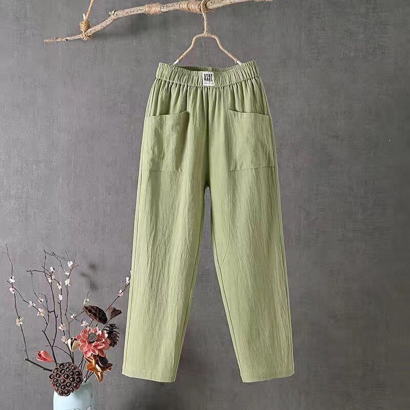 Pantalon à Coupe Décontractée avec Taille Élastique pour Femme | Idéal pour les Moments de Détente