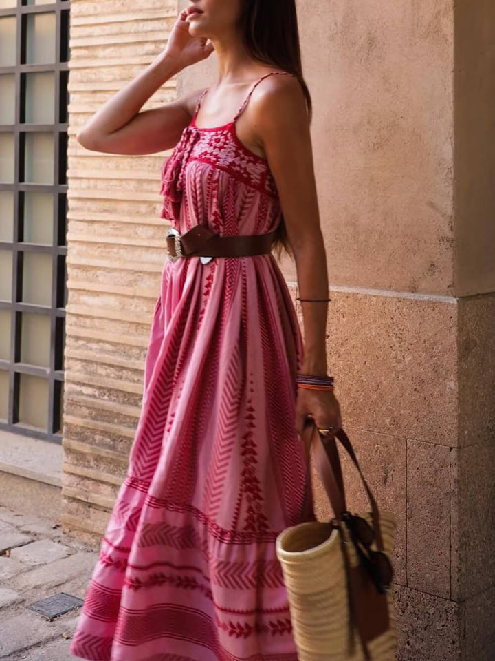 Robe Longue à Motifs pour Femme | Idéale pour les Événements d'Été