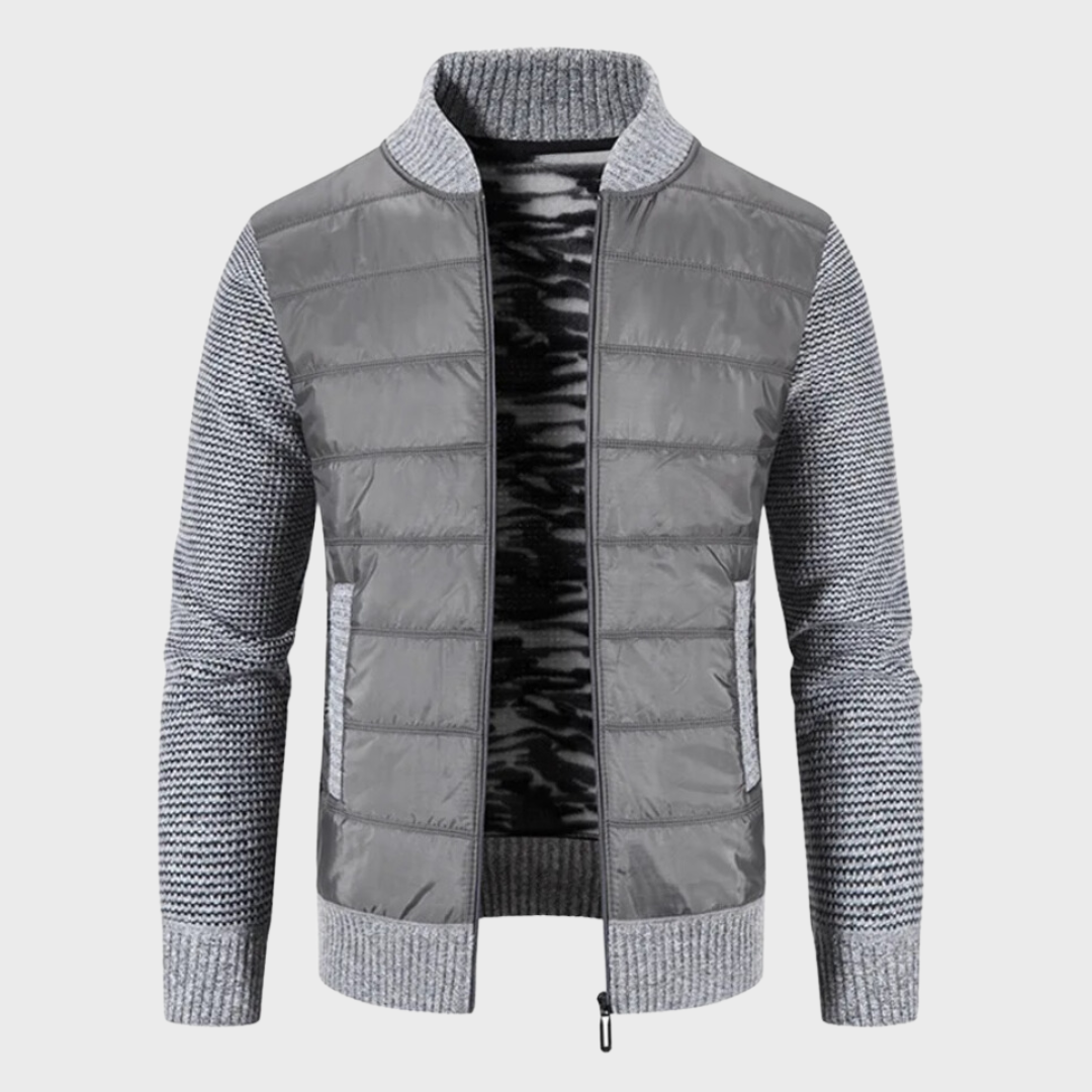 Veste Hybride avec Col Haut et Fermeture Zippée pour Homme | Idéale pour Mi-Saison