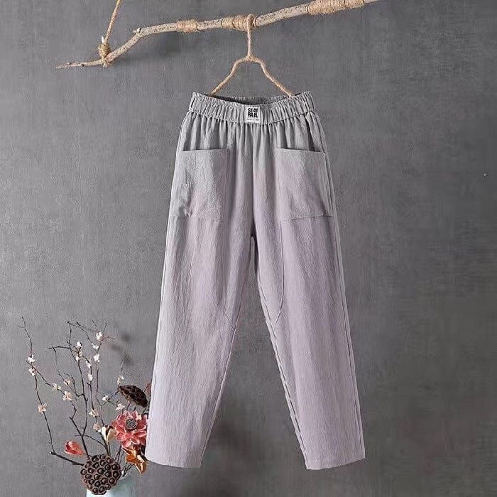 Pantalon à Coupe Décontractée avec Taille Élastique pour Femme | Idéal pour les Moments de Détente