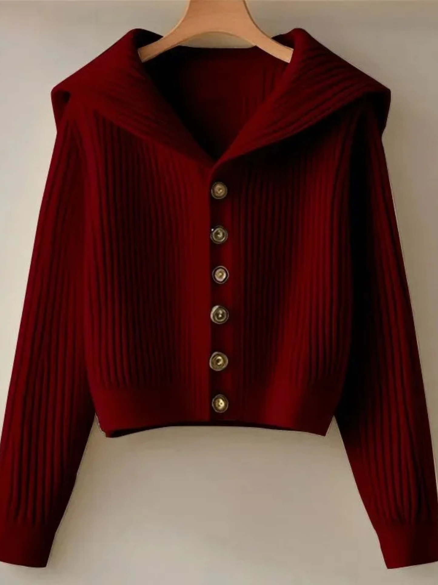 Cardigan côtelé à col châle boutonné pour femme | Idéal pour l’automne