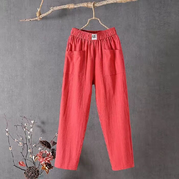 Pantalon à Coupe Décontractée avec Taille Élastique pour Femme | Idéal pour les Moments de Détente