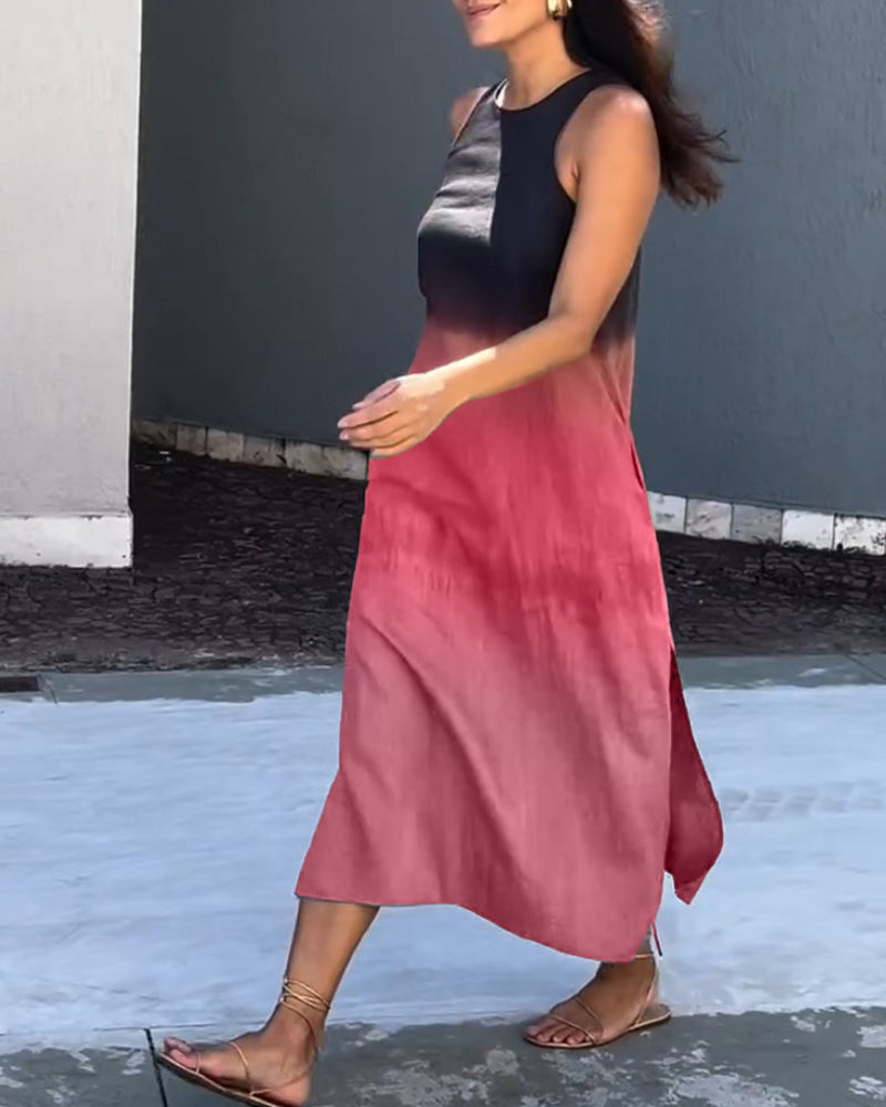 Robe Sans Manches À Dégradé Pour Femme | Idéale Pour Les Journées Chaudes Et Les Sorties