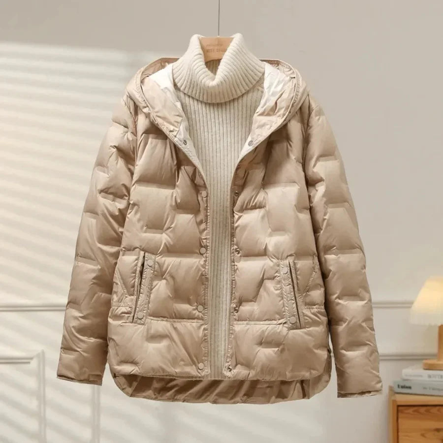 Veste Matelassée avec Col Revers Et Fermeture À Pression pour Femme | Idéale pour Les Journées Fraîches