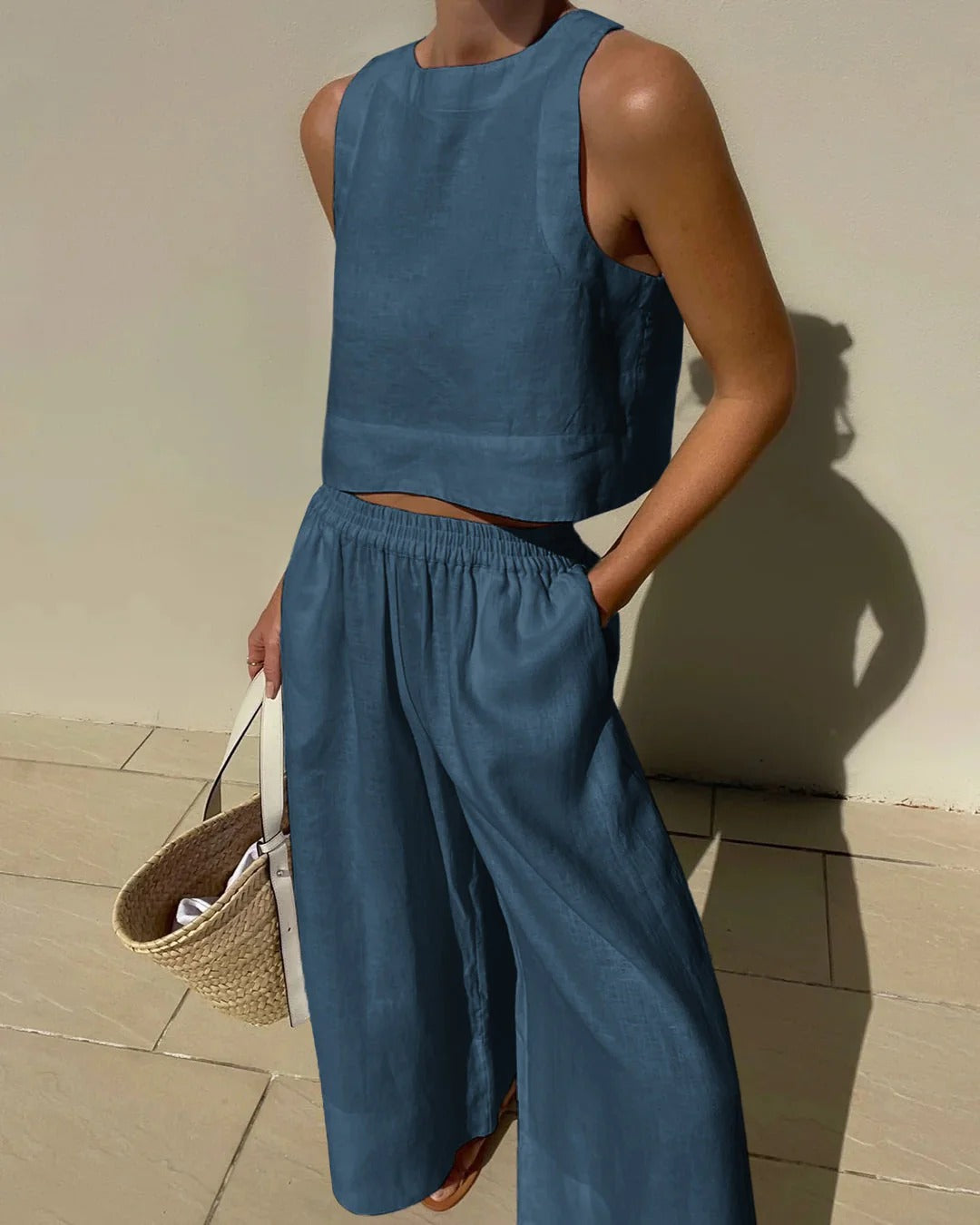 Ensemble Sans Manches avec Haut et Shorts Coordonnés pour Femme | Idéal pour l’Été et les Sorties Décontractées